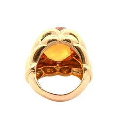 Ring signed Fred citrine in 18k gold
