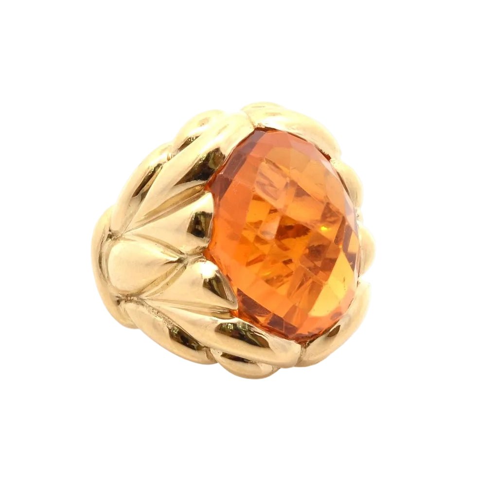 Ring signed Fred citrine in 18k gold