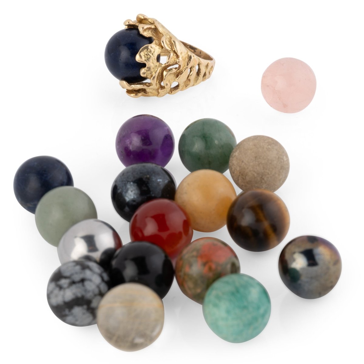 Bague Cocktail GILBERT ALBERT en or jaune et perles - Castafiore