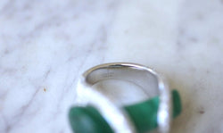 Bague Cocktail Gucci, malachite et diamants sur or blanc - Castafiore