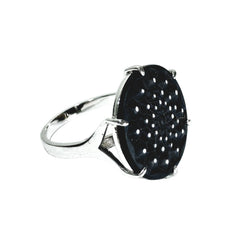 Bague Cocktail LALIQUE "Cactus" en argent et cristal - Castafiore