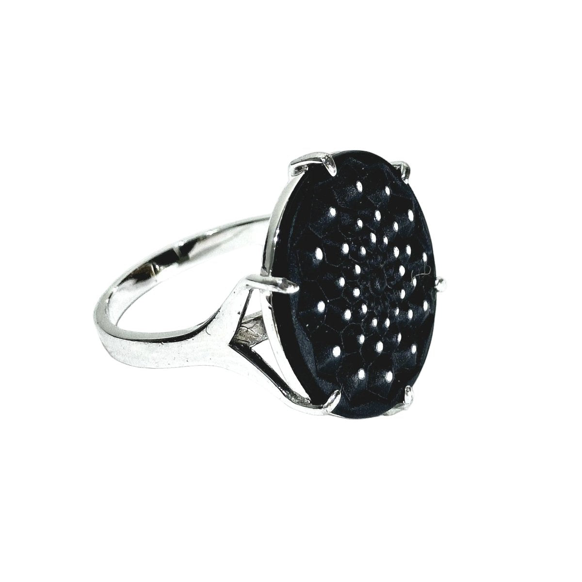 Bague Cocktail LALIQUE "Cactus" en argent et cristal - Castafiore