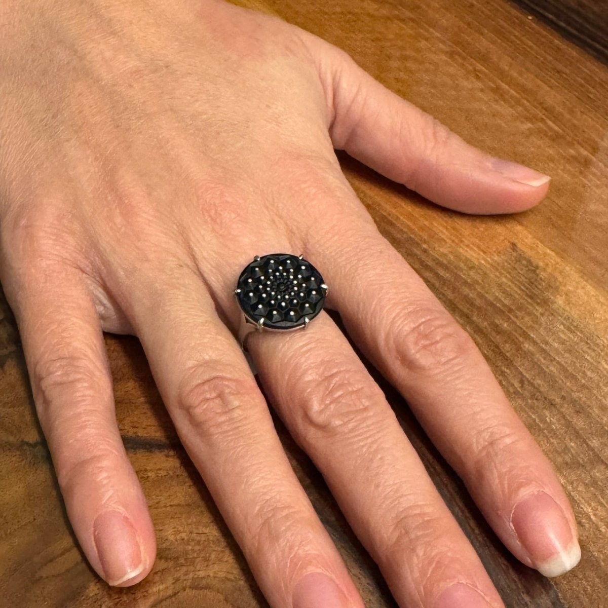 Bague Cocktail LALIQUE "Cactus" en argent et cristal - Castafiore