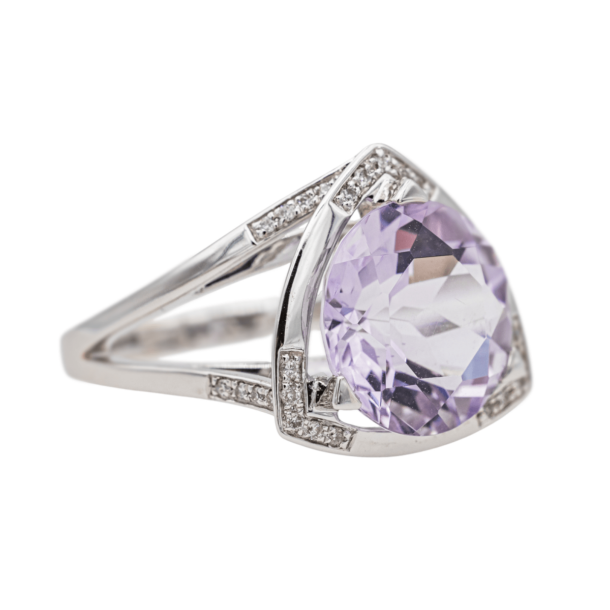 Bague Cocktail MAUBOUSSIN "Mes couleurs à toi" en or blanc, améthyste et diamants - Castafiore