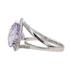 Bague Cocktail MAUBOUSSIN "Mes couleurs à toi" en or blanc, améthyste et diamants - Castafiore