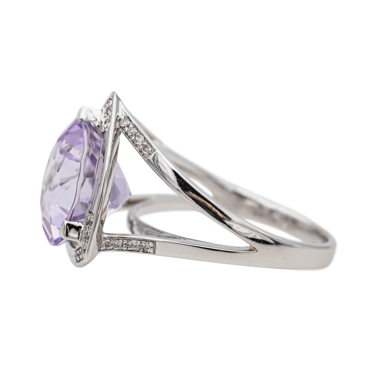 Bague Cocktail MAUBOUSSIN "Mes couleurs à toi" en or blanc, améthyste et diamants - Castafiore