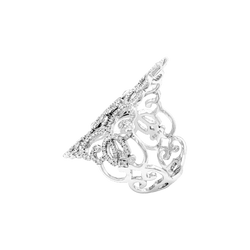 Bague Cocktail MESSIKA "Eden" en or blanc et diamants - Castafiore