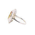 Bague cocktail or blanc citrine diamants - Castafiore