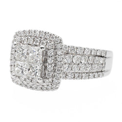 Bague Cocktail Or blanc Diamant - Castafiore