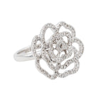 Bague Cocktail Or blanc Diamant - Castafiore