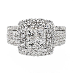 Bague Cocktail Or blanc Diamant - Castafiore