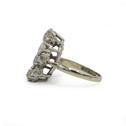 Bague Cocktail - Or blanc & Diamants - Castafiore