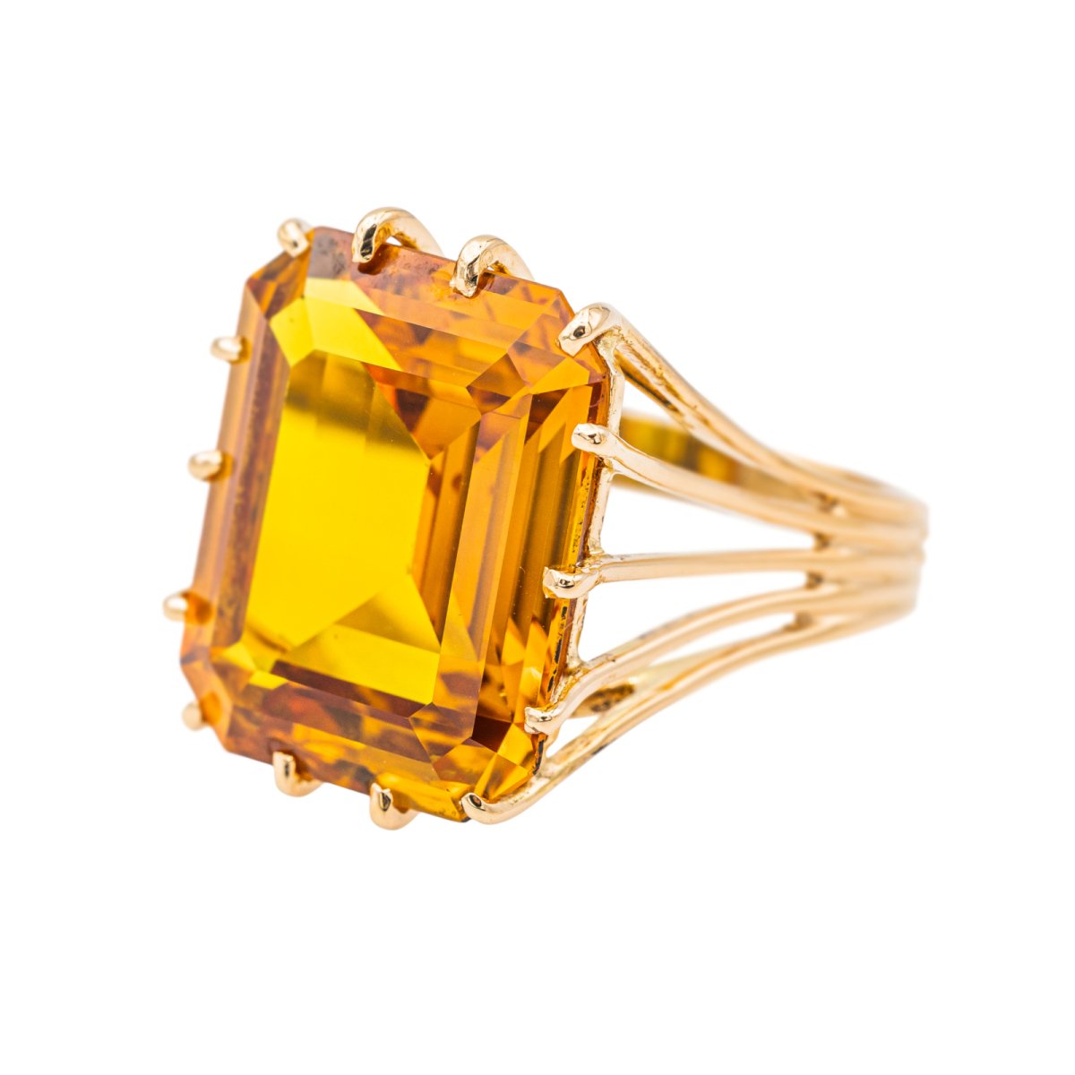 Bague Cocktail Or jaune Citrine - Castafiore