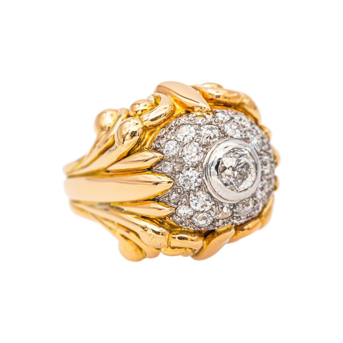 Bague Cocktail Or jaune Diamant - Castafiore