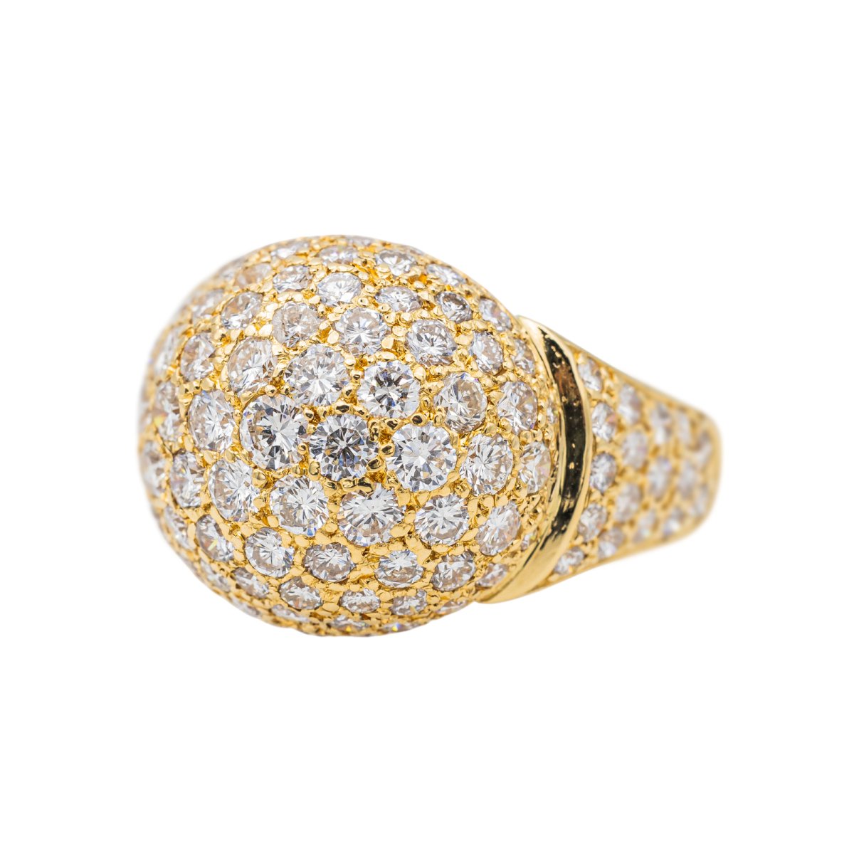 Bague Cocktail Or jaune Diamant - Castafiore