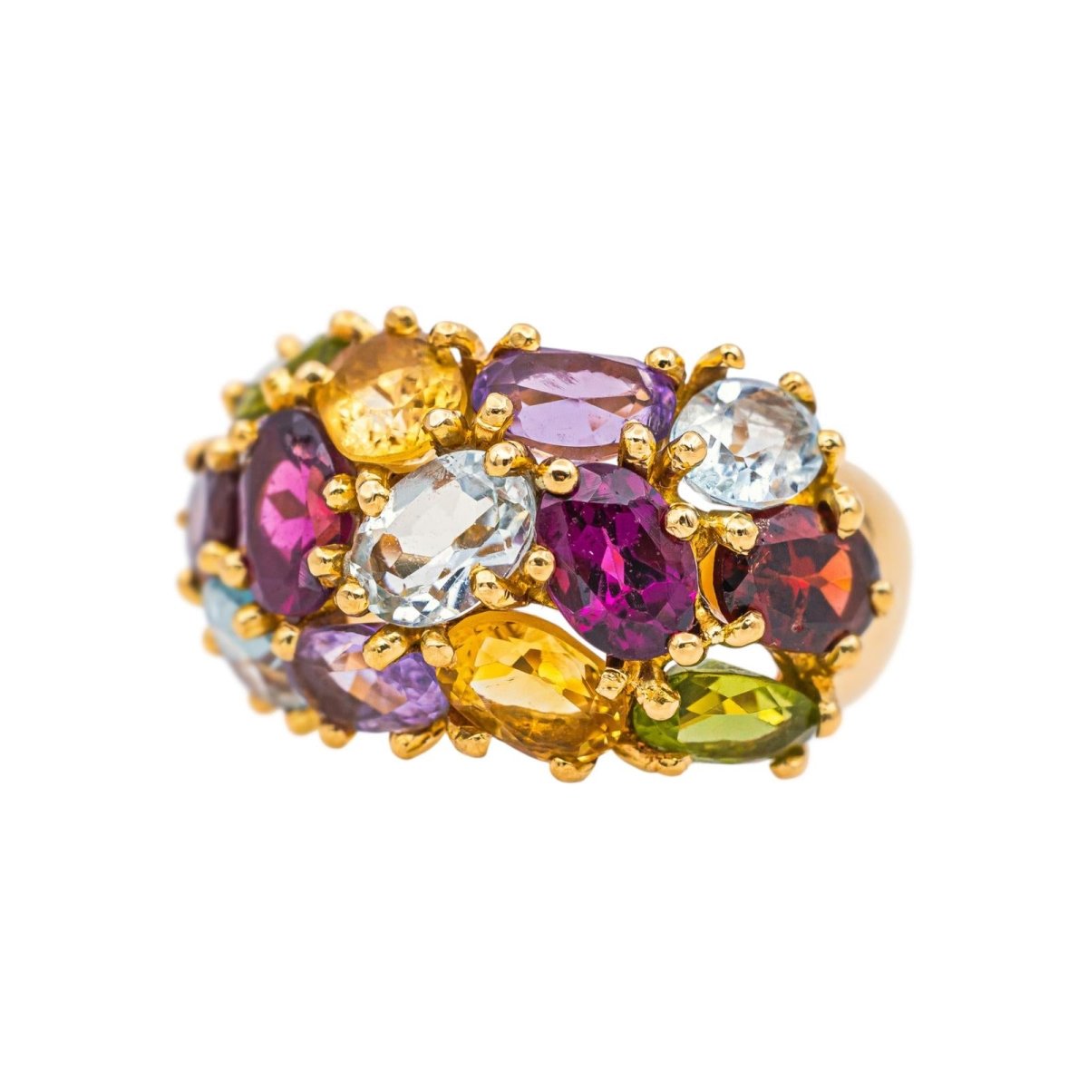 Bague Cocktail Or jaune Grenat - Castafiore