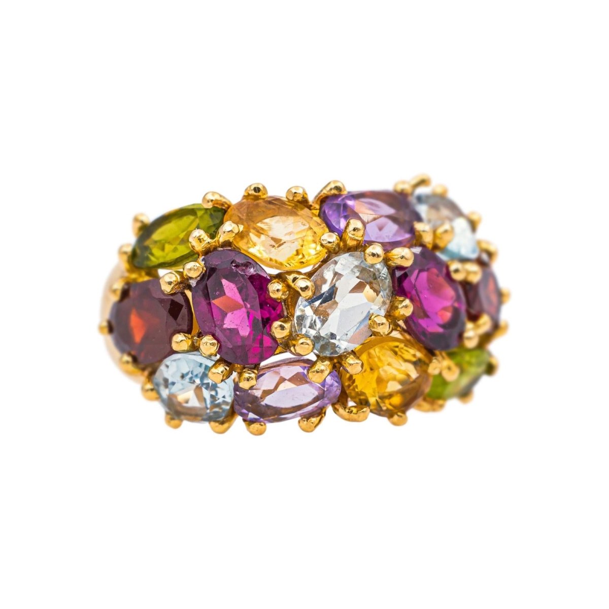 Bague Cocktail Or jaune Grenat - Castafiore