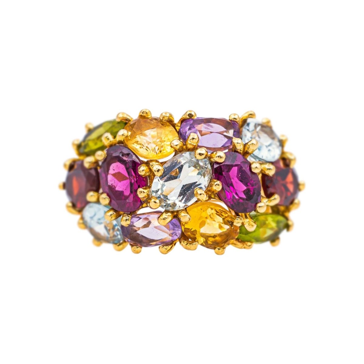 Bague Cocktail Or jaune Grenat - Castafiore