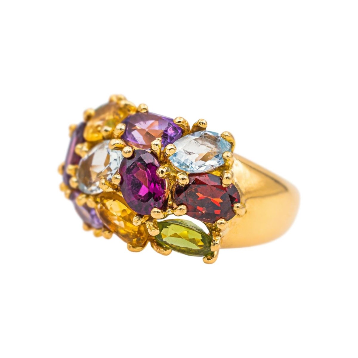 Bague Cocktail Or jaune Grenat - Castafiore