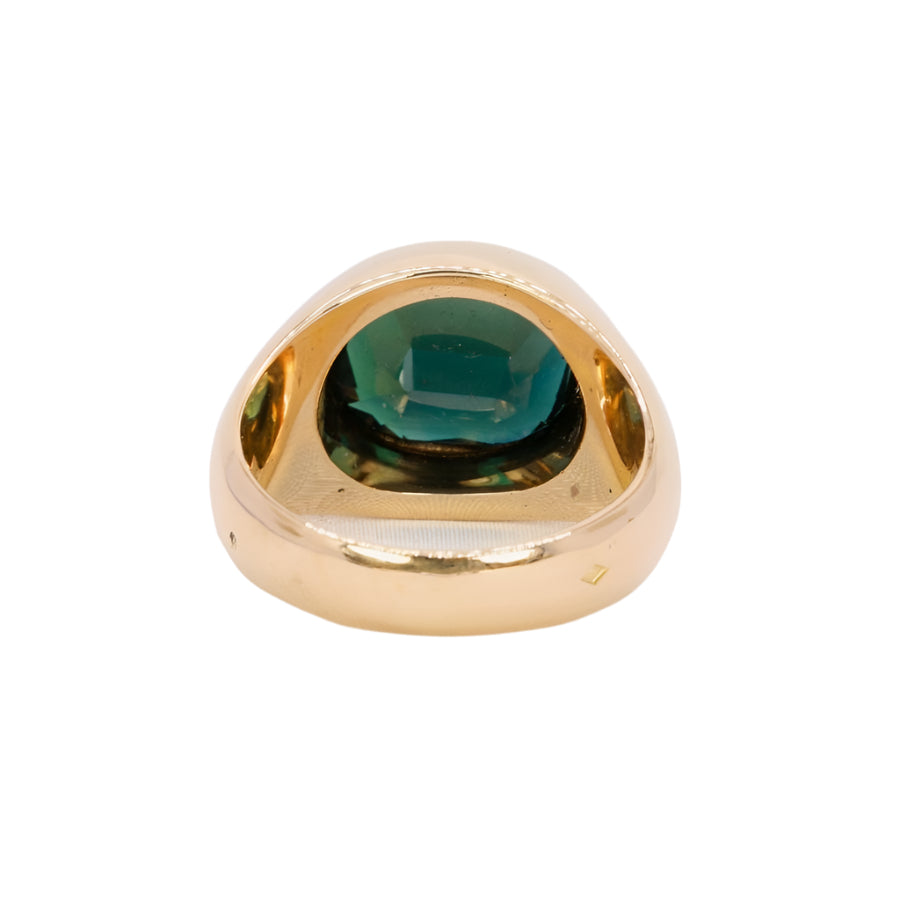 Bague cocktail or jaune saphir ovale - Castafiore