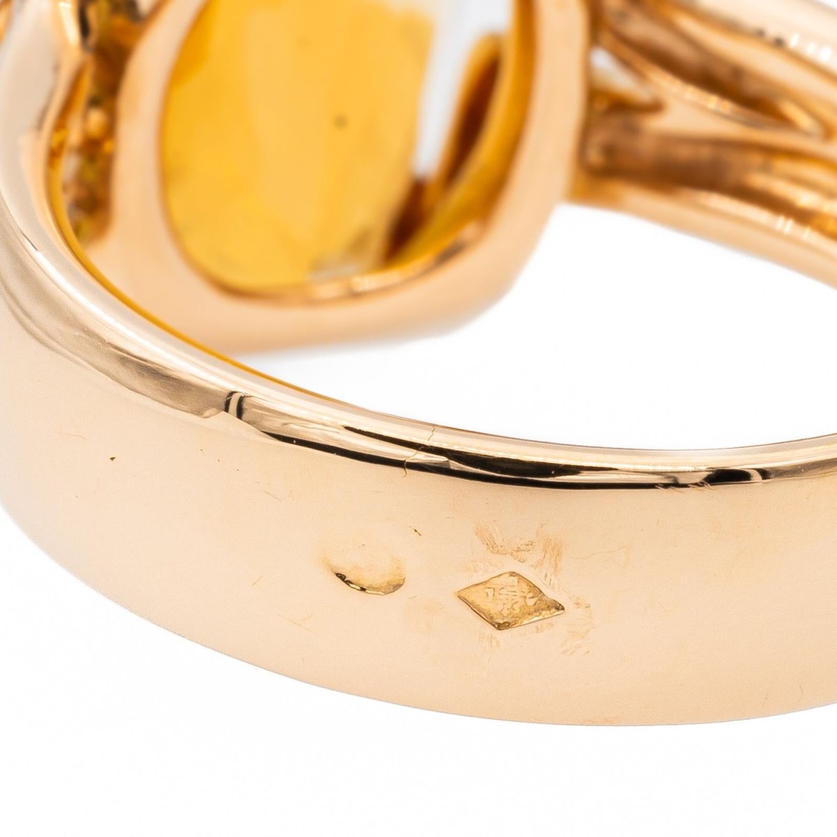 Bague Cocktail Or jaune Topaze - Castafiore