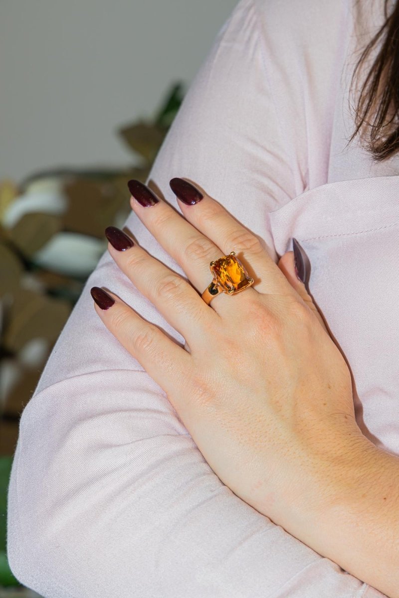 Bague Cocktail Or jaune Topaze - Castafiore