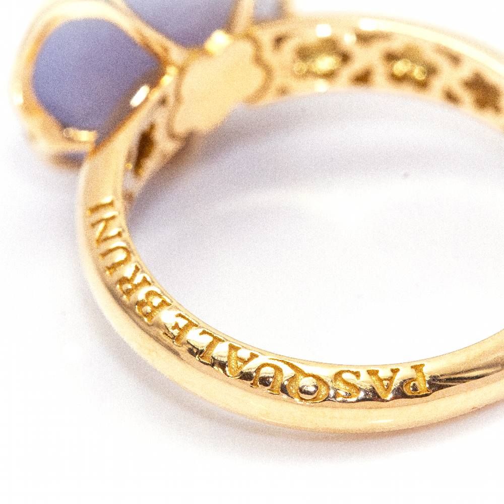 Bague Cocktail PASQUALE BRUNI en or et calcédoine - Castafiore
