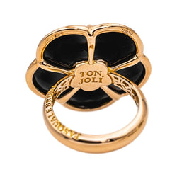 Bague Cocktail PASQUALE BRUNI en or rose, onyx et diamants - Castafiore