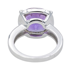 Bague Cocktail POIRAY "Filles Antik" en or blanc, améthyste et diamants - Castafiore