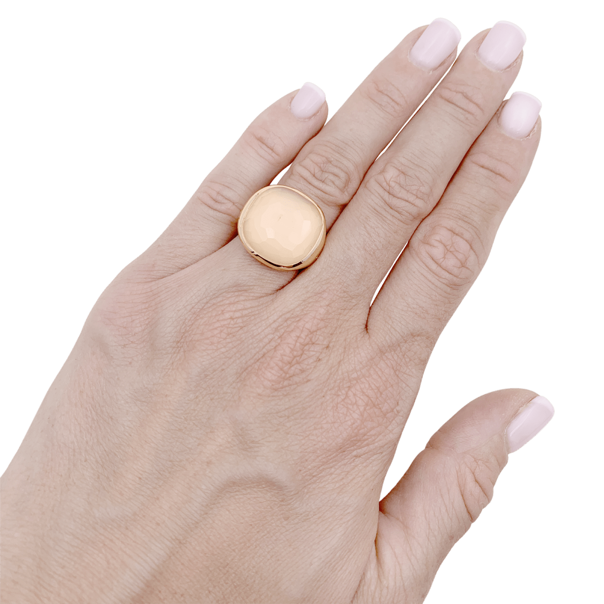 Bague Cocktail POMELLATO "Cipria" en or rose et quartz - Castafiore