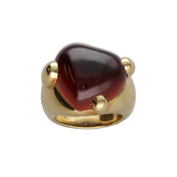 Bague Cocktail POMELLATO "Griffe" en or jaune et grenat - Castafiore