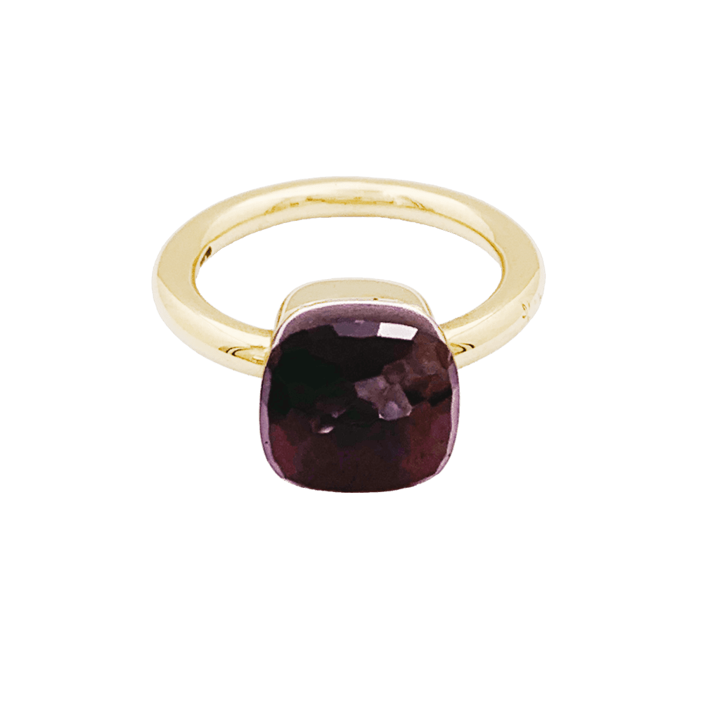 Bague Cocktail POMELLATO "Nudo Classic" en or blanc, or rose et grenat - Castafiore