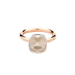 Bague Cocktail POMELLATO "Nudo Classic" en or blanc, or rose et topaze - Castafiore