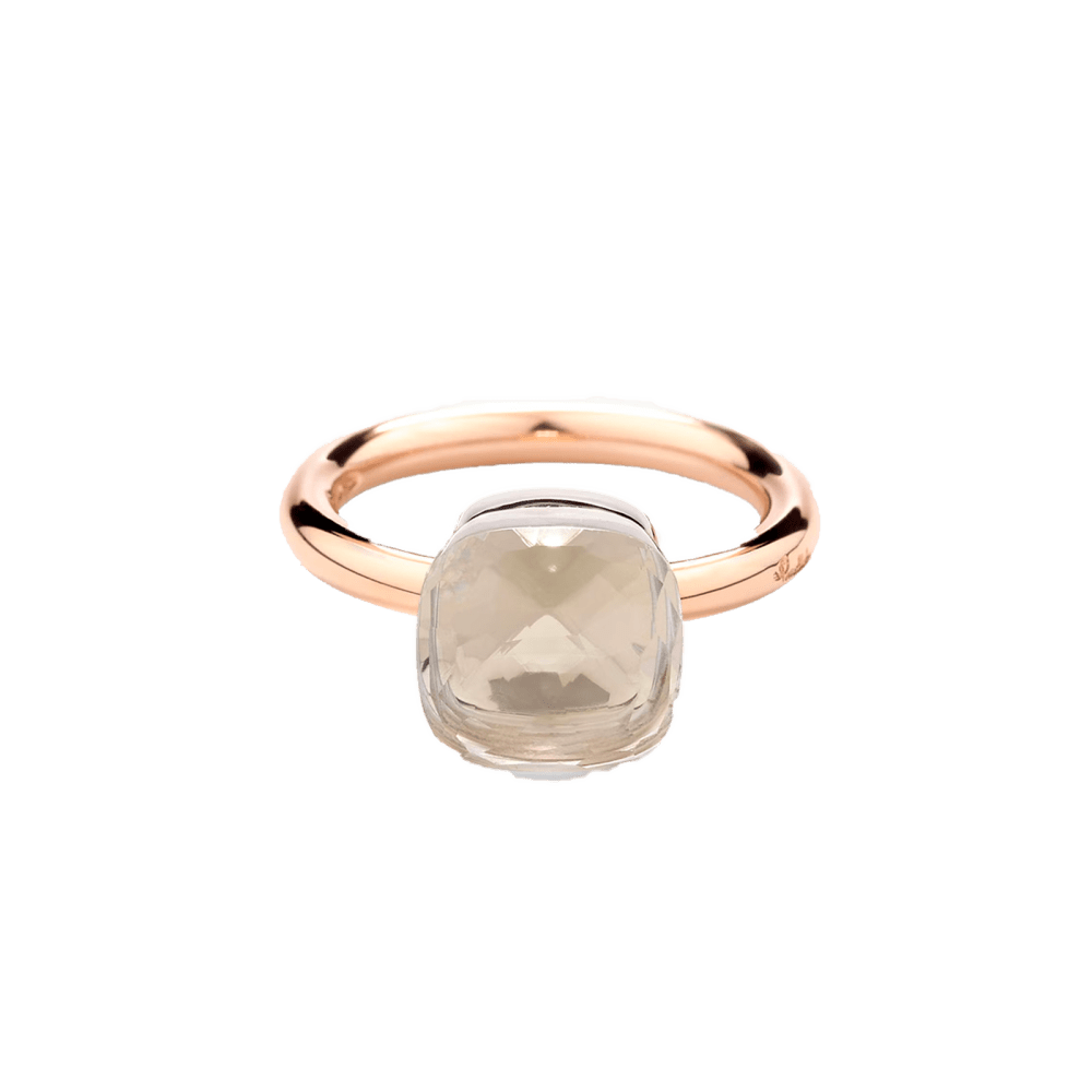 Bague Cocktail POMELLATO "Nudo Classic" en or blanc, or rose et topaze - Castafiore