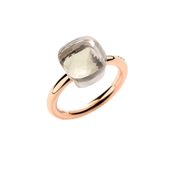 Bague Cocktail POMELLATO "Nudo Classic" en or blanc, or rose et topaze - Castafiore