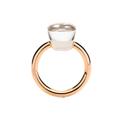 Bague Cocktail POMELLATO "Nudo Classic" en or blanc, or rose et topaze - Castafiore