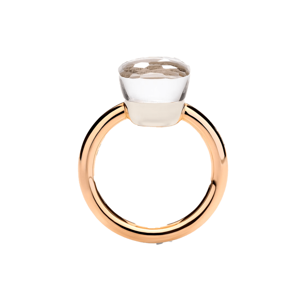 Bague Cocktail POMELLATO "Nudo Classic" en or blanc, or rose et topaze - Castafiore
