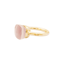 Ring Pomellato, "Nudo Classic", two golds, rose quartz.