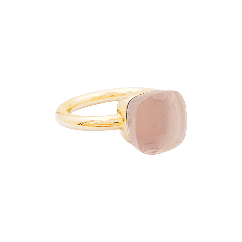 Ring Pomellato, "Nudo Classic", two golds, rose quartz.