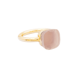 Ring Pomellato, "Nudo Classic", two golds, rose quartz.