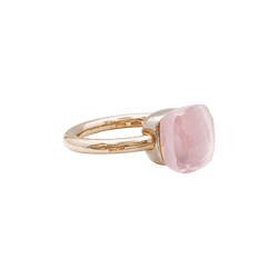 Bague Cocktail POMELLATO "Nudo Classic" en or rose, or blanc et quartz - Castafiore