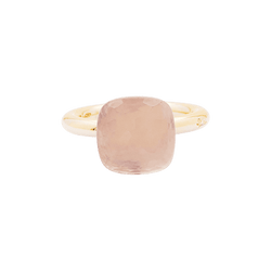 Ring Pomellato, "Nudo Classic", two golds, rose quartz.
