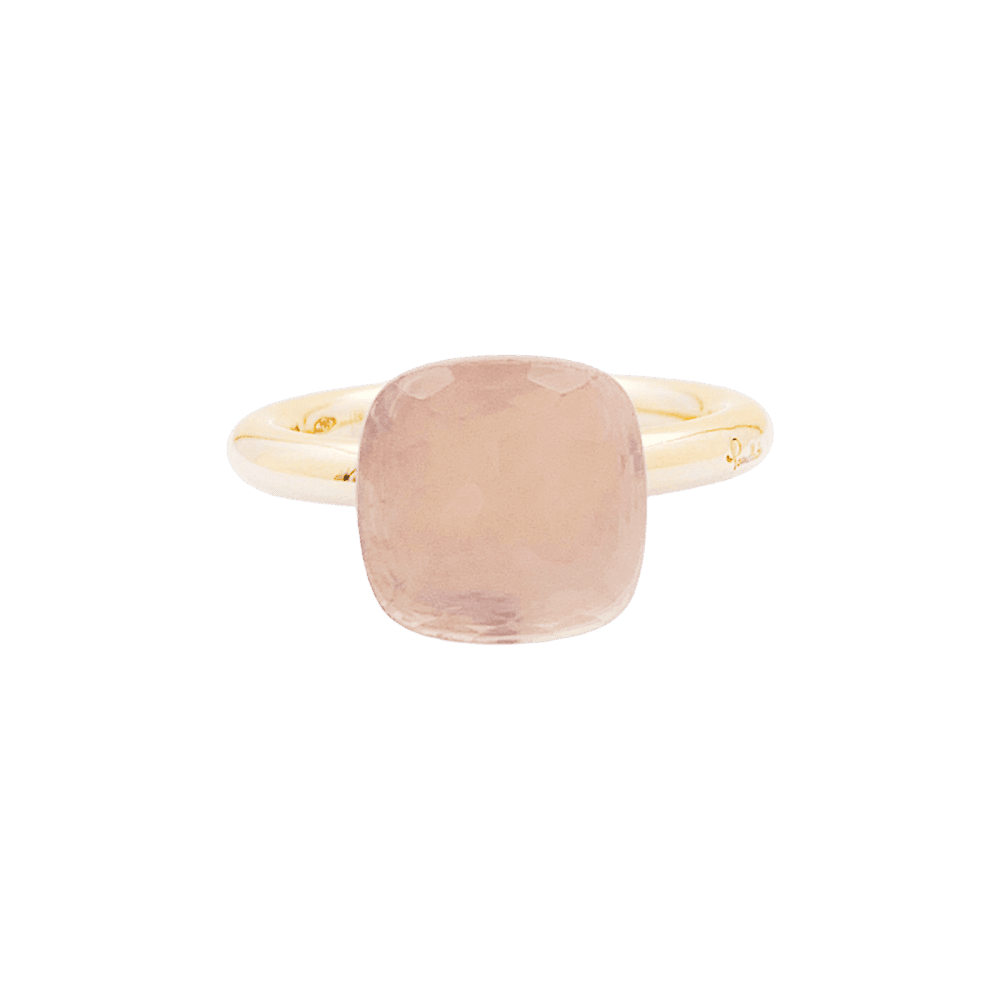 Ring Pomellato, "Nudo Classic", two golds, rose quartz.