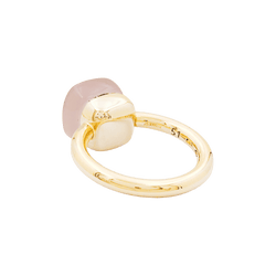Ring Pomellato, "Nudo Classic", two golds, rose quartz.