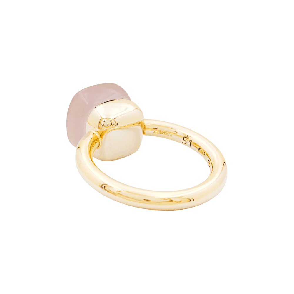 Ring Pomellato, "Nudo Classic", two golds, rose quartz.
