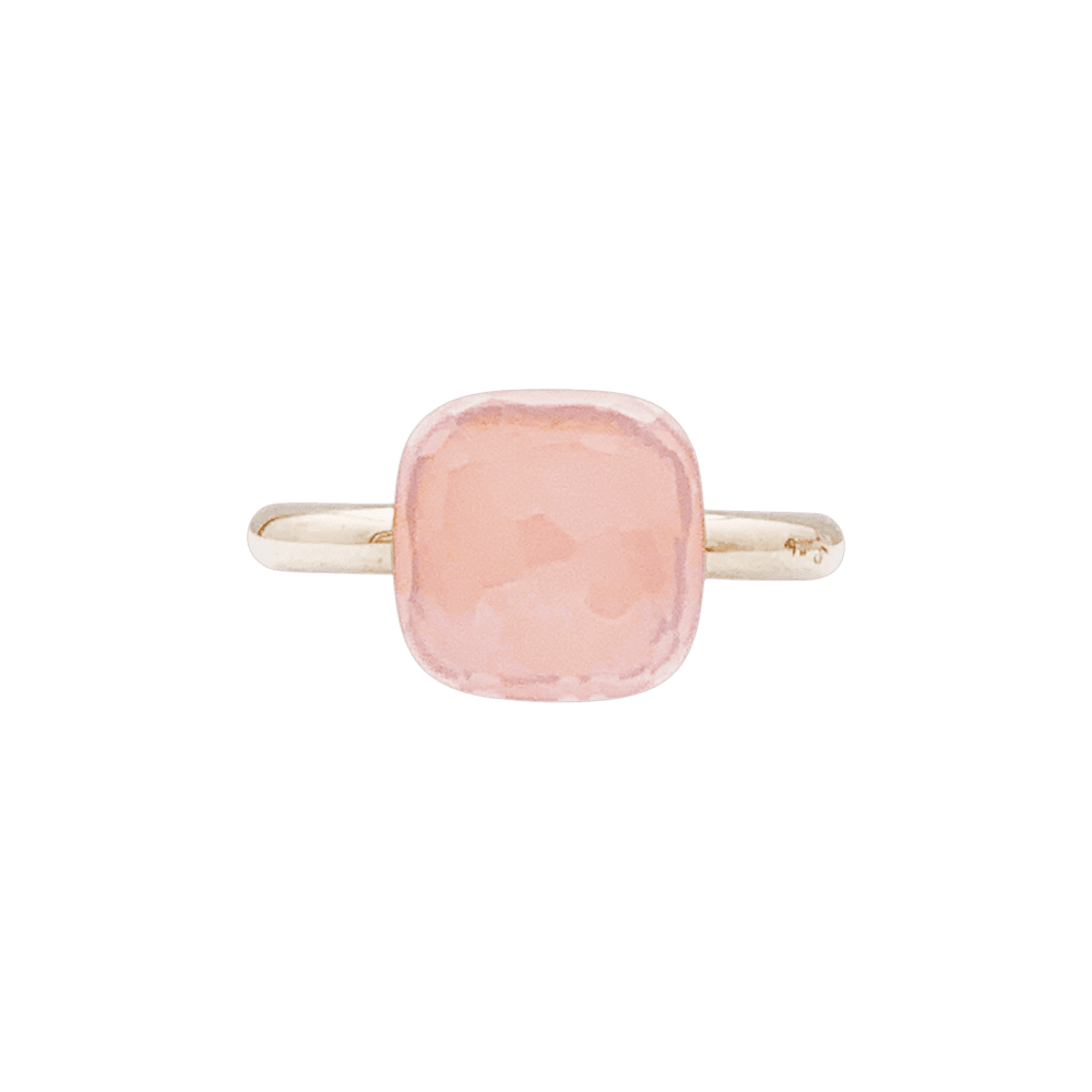 Bague Cocktail POMELLATO "Nudo Classic" en or rose, or blanc et quartz - Castafiore