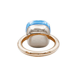 Bague Cocktail POMELLATO "Nudo Maxi" en or rose, or blanc et topaze - Castafiore