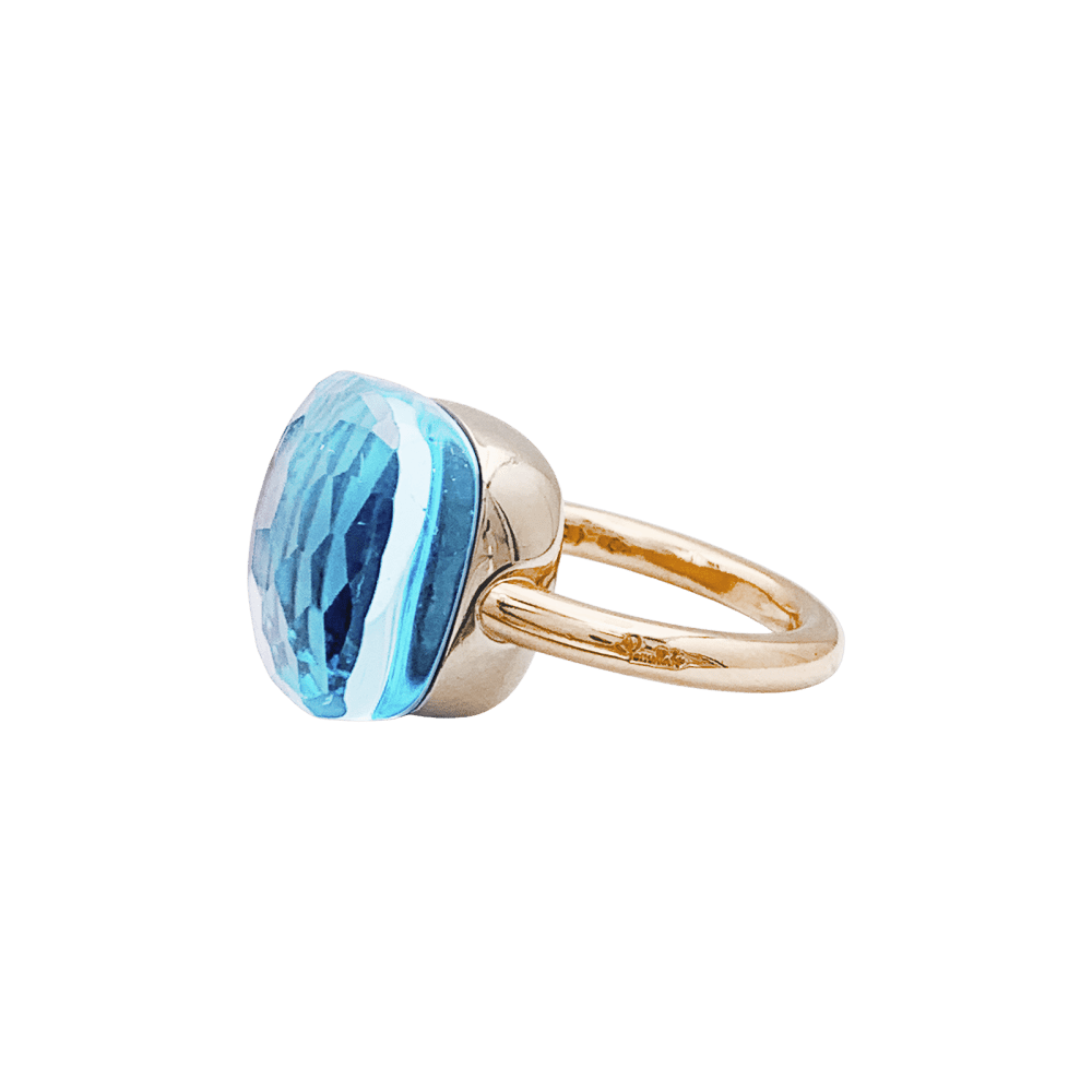 Bague Cocktail POMELLATO "Nudo Maxi" en or rose, or blanc et topaze - Castafiore