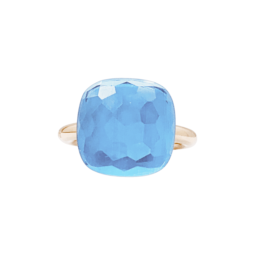 Bague Cocktail POMELLATO "Nudo Maxi" en or rose, or blanc et topaze - Castafiore