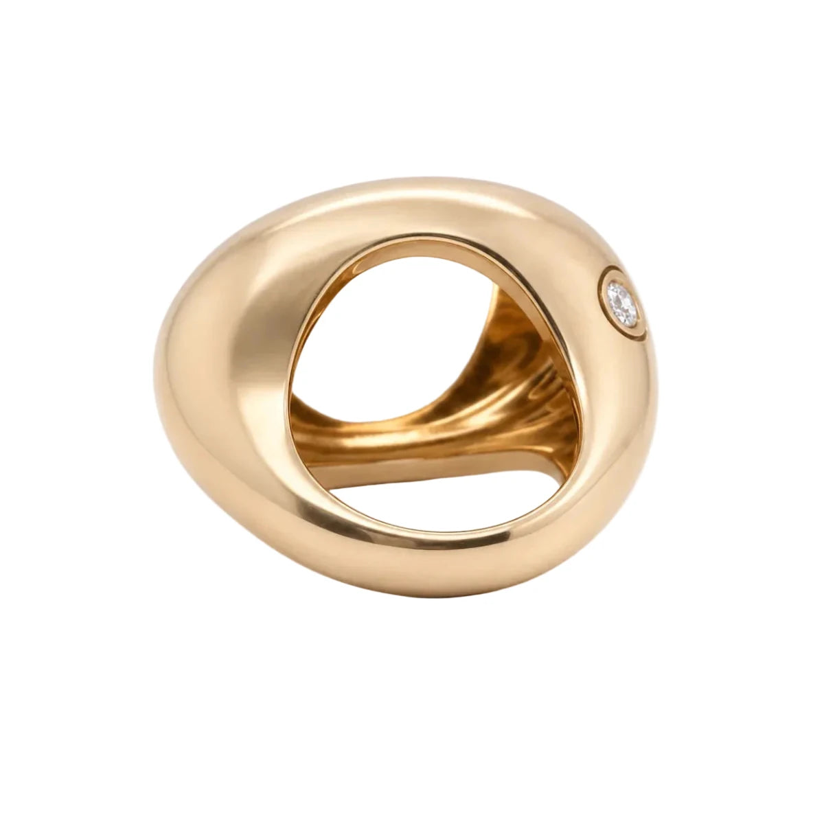 Bague Cocktail POMELLATO "Victoria" en or rose, agate et diamant - Castafiore